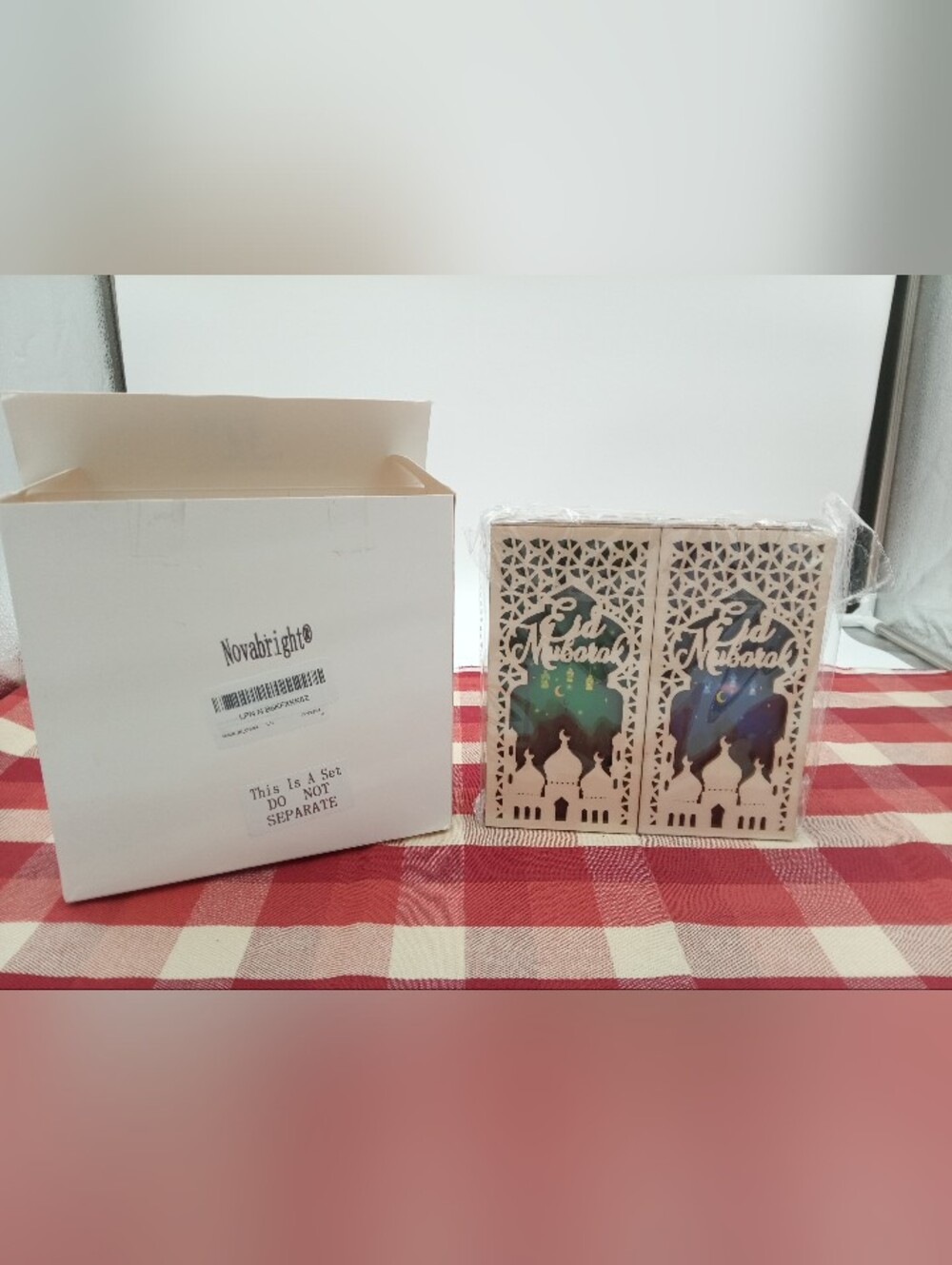 Eid Mubarak Party Wooden Money Holders NIP